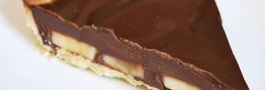 tarte au chocolat et à la banane